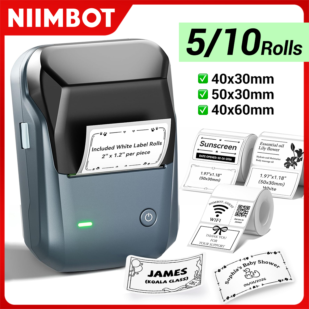 Commercial Printing Labels - Niimbot B1 Printer Thermische Bluetooth Draadloze