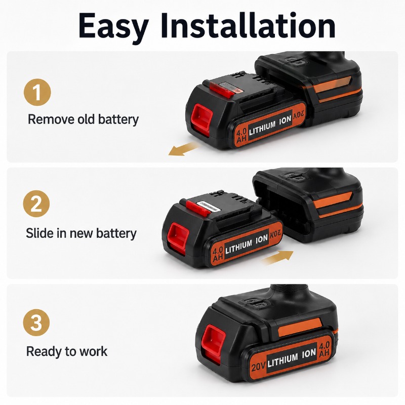 Black+Decker Tool Cordless - 20V 6.0Ah Batterij voor Black&Decker 20V