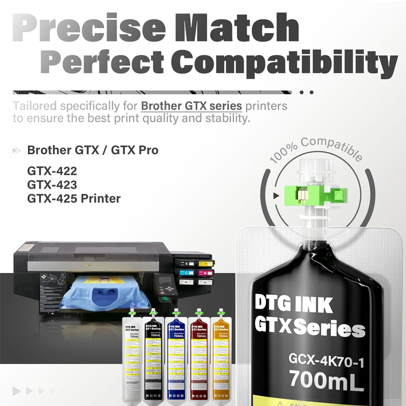 700ML DTG Textiel GTX Inktzak  - Direct To Garment Ink recensie en prijs