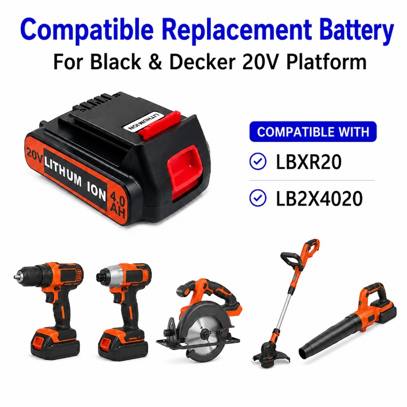 20V 6.0Ah Batterij voor Black& - Black+Decker Tool Cordless recensie en prijs
