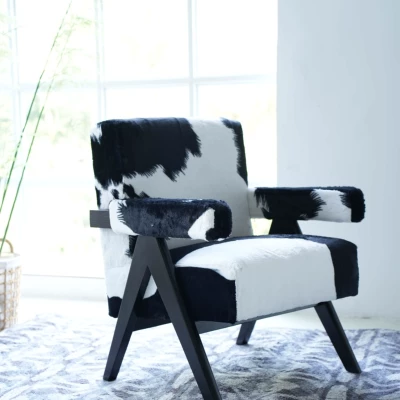 Accentstoel met koeienprint, c - Commercial Fabric Printing recensie en prijs